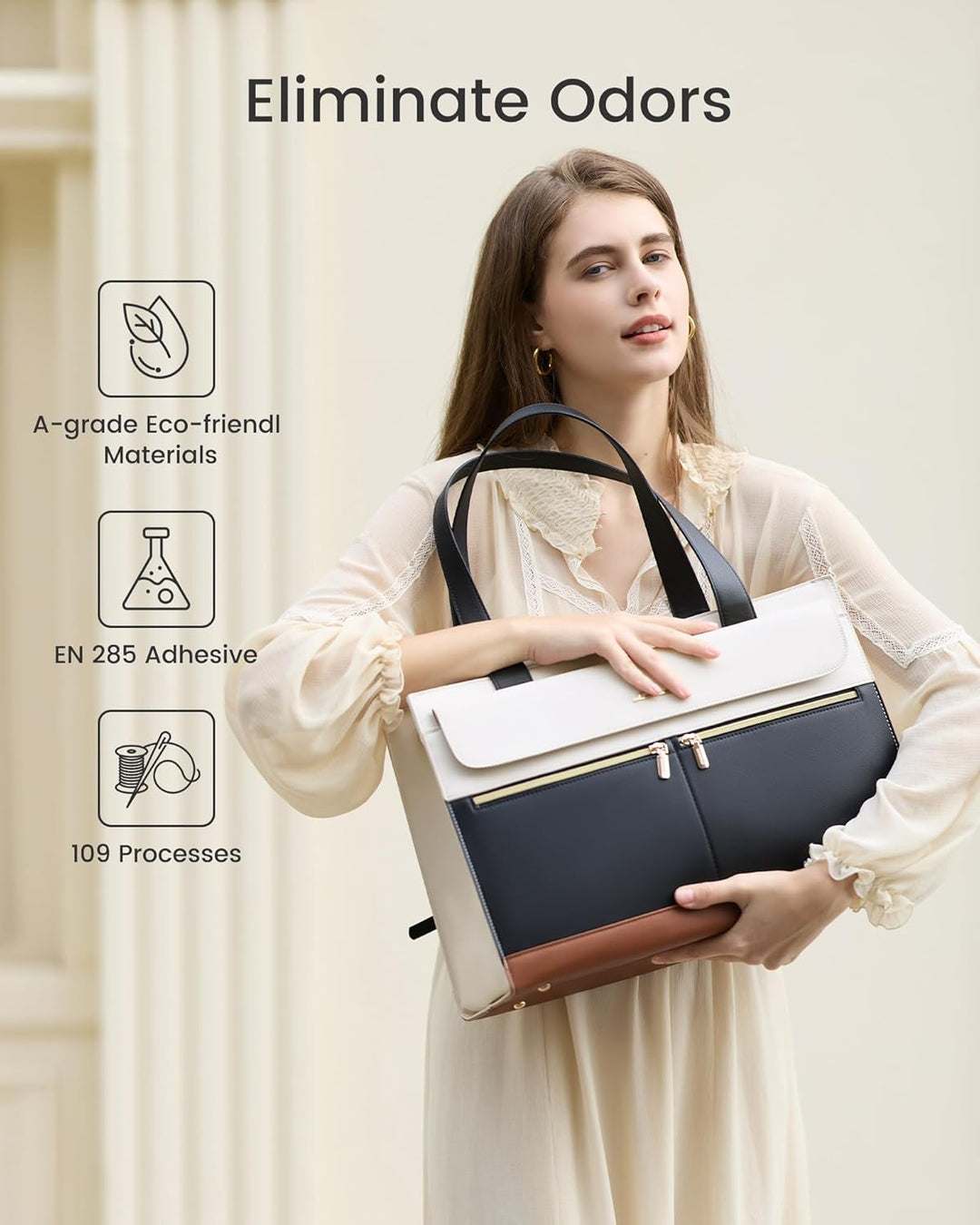 LOVEVOOK Laptoptasche 15,6 Zoll Handtasche Damen, Arbeitstasche Aktentasche Lehrertasche Gross, PU L