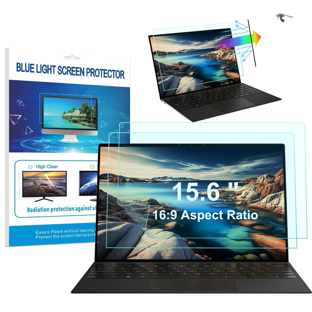 HaruYo 2 Stück 15.6 Zoll Laptop Displayschutzfolie Bildschirmschutz, Anti-Blaulichtfilter Matt Displ