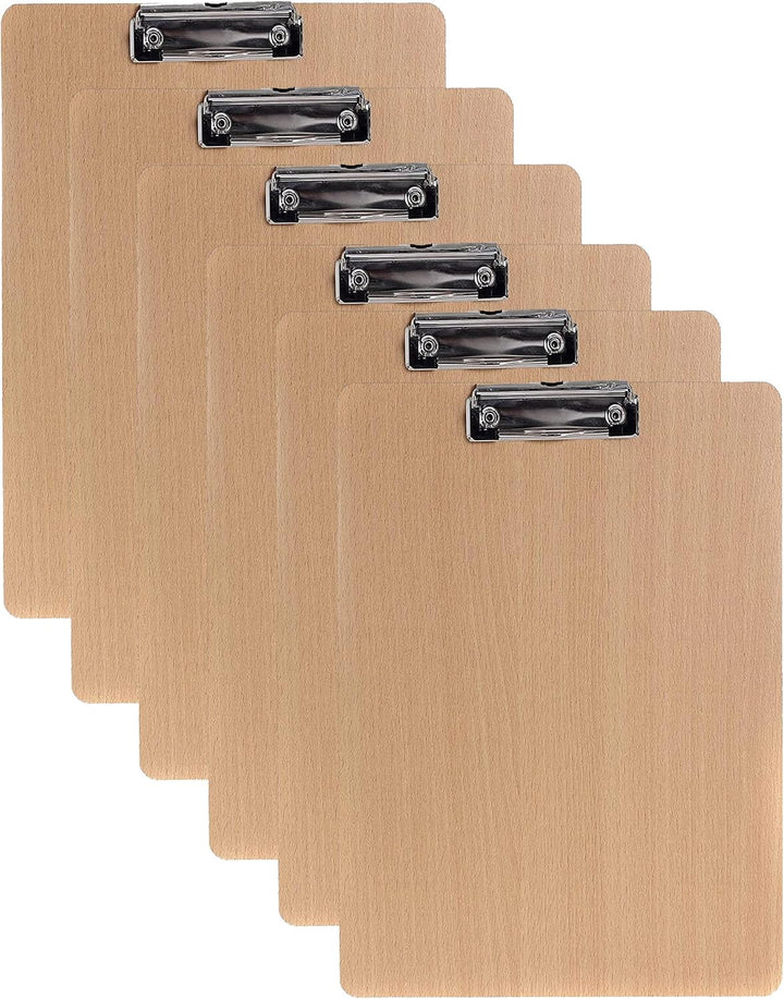 6er Klemmbrett A3 Hoch aus Hartholz extra dick 4mm, mit Aufhängeose, Gummierter Metalklemme, Skizzen
