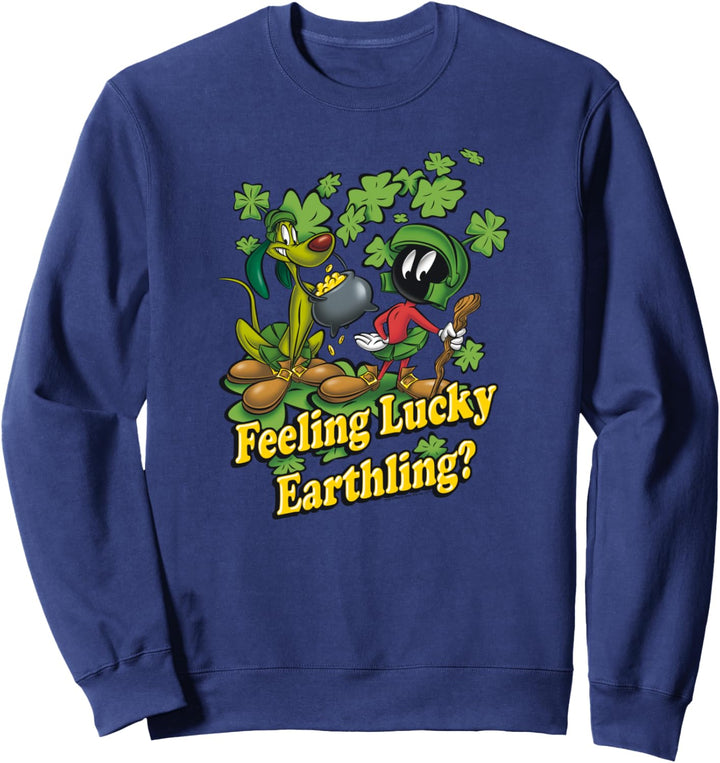 Looney Tunes Marvin The Martian Feeling Lucky Sweatshirt