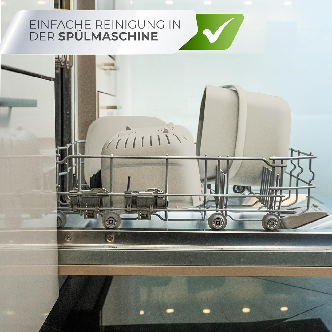 YourCasa® Biomülleimer Küche - 7L - Komposteimer für alltäglichen Biomüll Behälter - Spülmaschinenfe