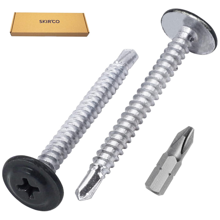 SKIR'CO (300 Stück) Lackierte selbstbohrende Schrauben 4,2 x 40 mm, Blechschraube, PH modifizierter