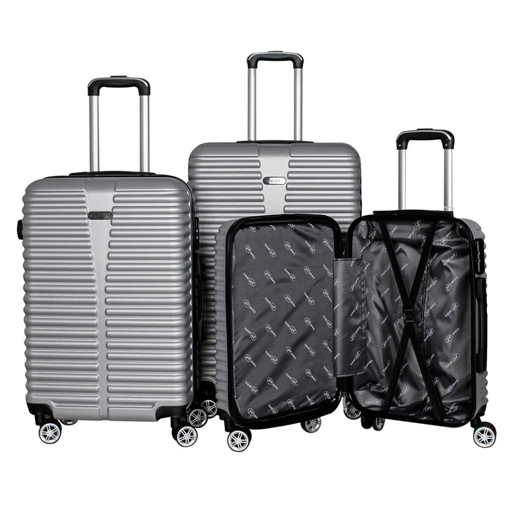 LINDER EXCLUSIV LEX 3er Kofferset Trolley ABS Reisekofferset 3tlg: 55x37x24cm, 65x43x27cm, 75x49x29c