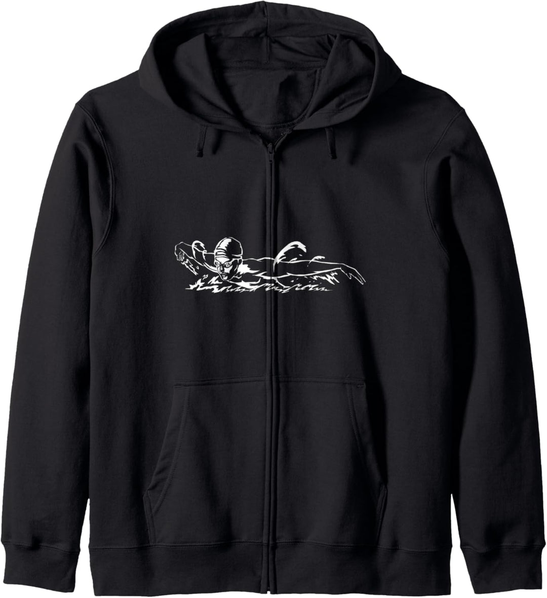 Schwimmer Silhouette Schwimmen Schmetterlings Schwimmen Kapuzenjacke