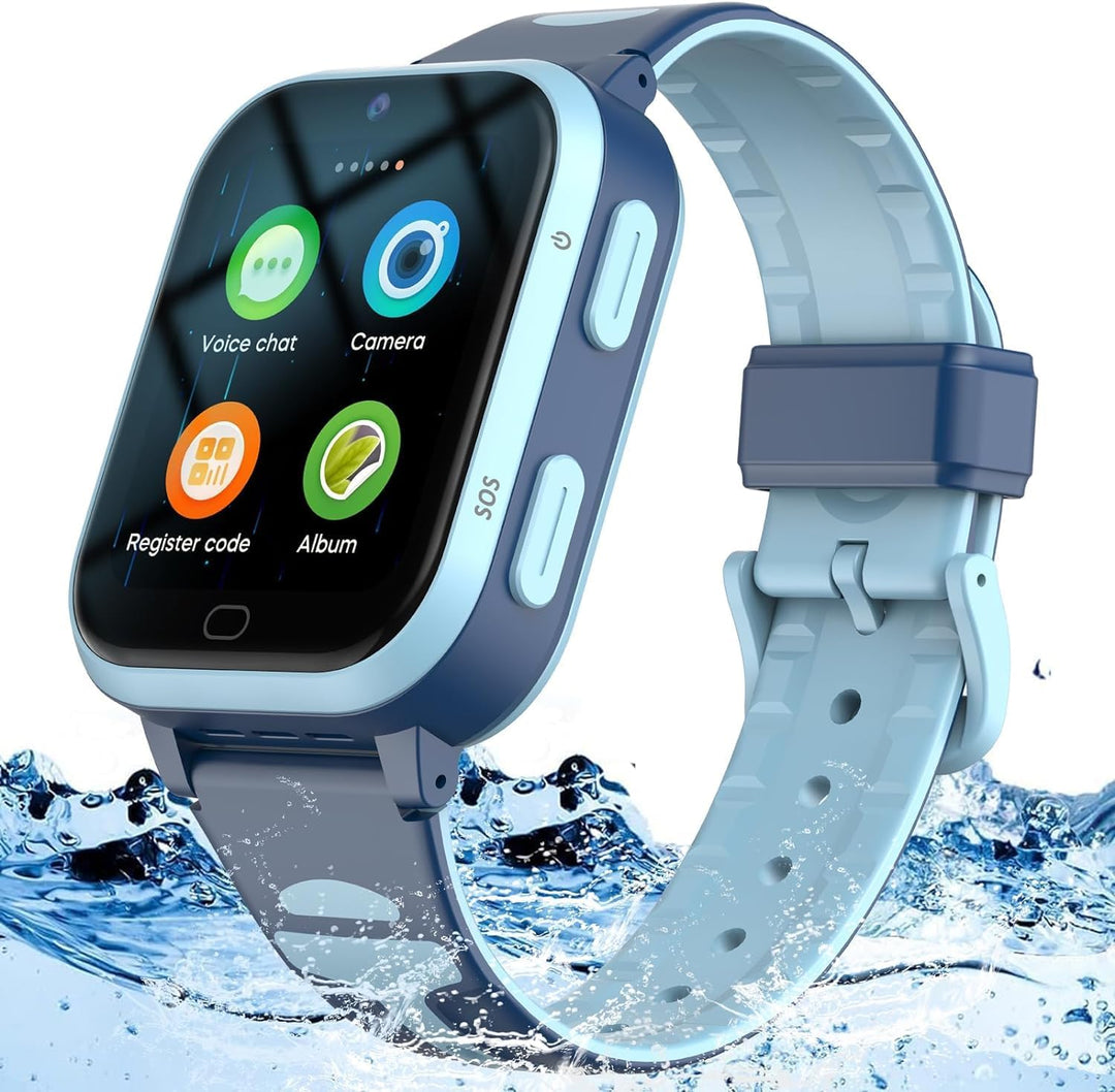 Fitonme 4G Smartwatch Kinder GPS Tracker Uhr Telefon WLAN Wasserdichter Echtzeit-Position Videoanruf
