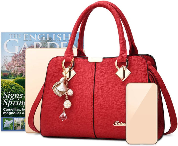 NICOLE & DORIS Damen Handtasche Mittelgross Elegant Handtaschen Mode Umhängetasche Henkeltaschen PU