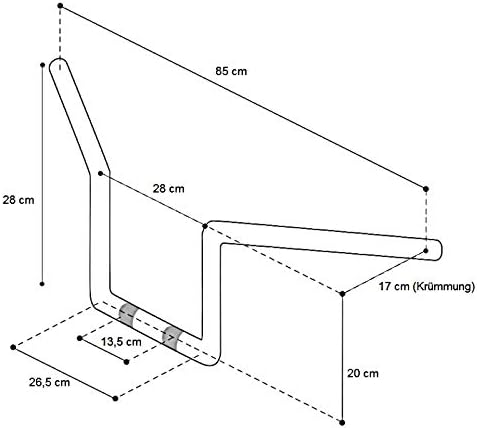 Lenker Fat Ape Hanger Square 10" kompatibel mit Harley Sportster 1200 Iron/Low chrom