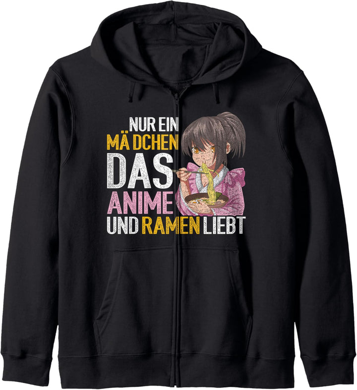 Nur ein Mädchen das Anime und Ramen liebt Otaku Manga Anime Kapuzenjacke