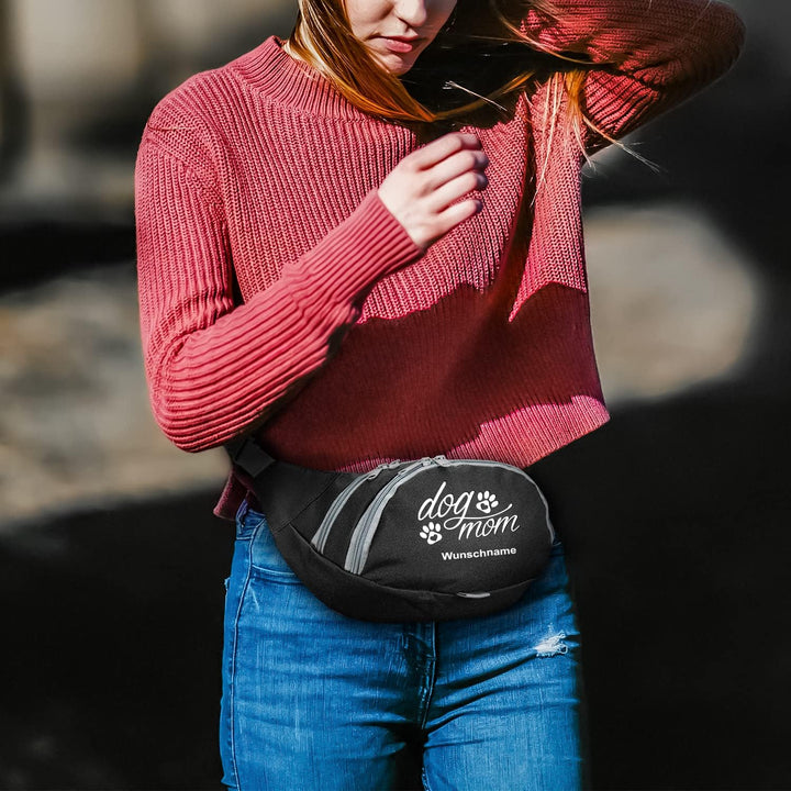 Dog Mom Bauchtasche Leckerlie -Tasche mit Wunschnamen personalisiert | Hundetraining | Leckerlie Beu