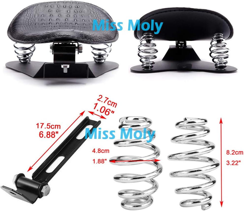 Motorrad Bobber Sitz, Krokodil Leder Motorrad Solo Sitz für Sportster XL1200 883 48 Dyna Softail Cus