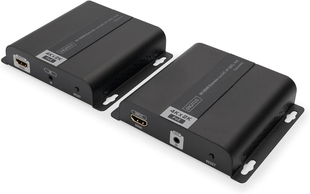 DIGITUS HDMI Extender Set - 4K Ultra-HD 30 Hz - Max. 3840 x 2160 Pixel - Netzwerk-fähig - PoE-Powere