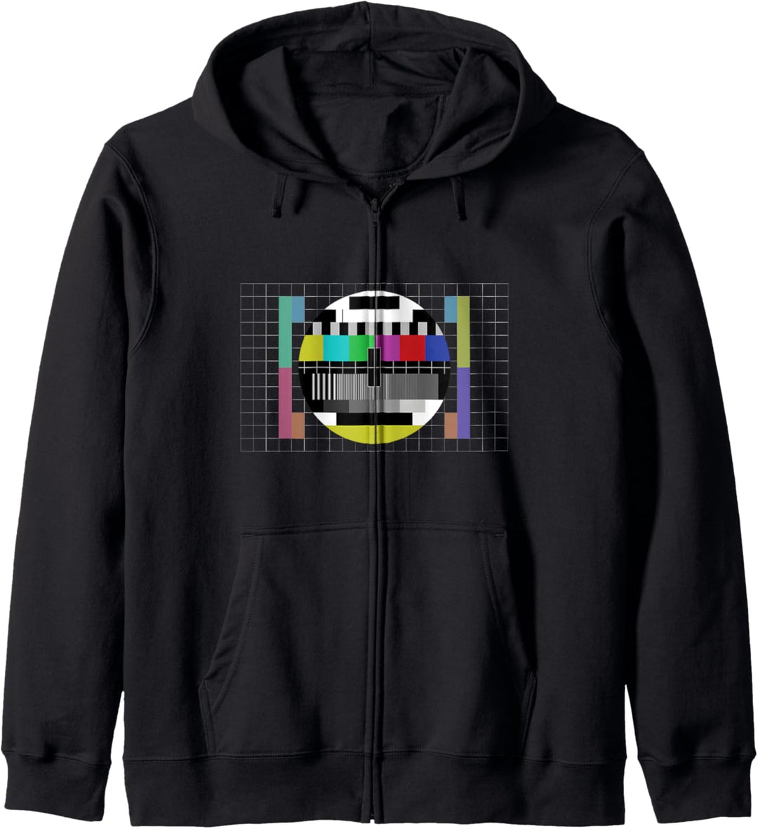 Testbild Fernseher 80er Jahre 90er Party Outfit Retro Kostüm Kapuzenjacke