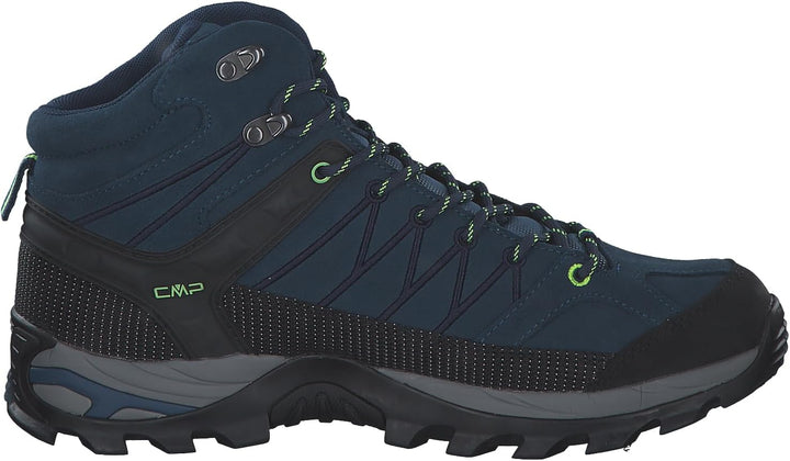 CMP Unisex Kinder Kids Rigel Mid Shoes Wp Trekking-Schuhe 39 EU Blue Ink Yellow Fluo, 39 EU Blue Ink