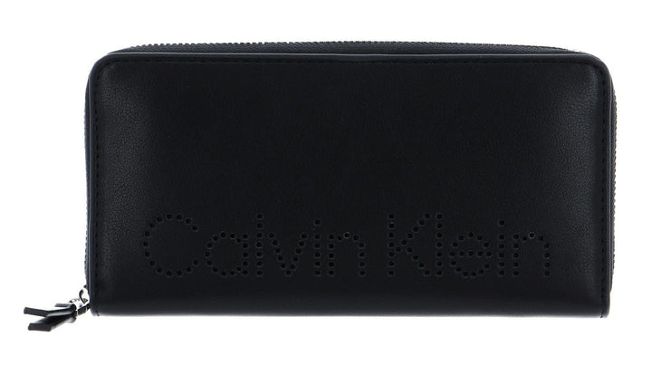 Calvin Klein Damen Set Reisezubehör-Dreifachgefaltete Brieftasche, Ck Black