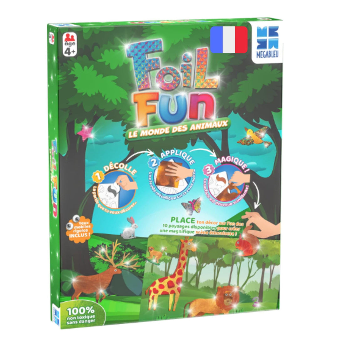 Megableu Foil Fun-Das Königreich der Tiere, Freizeit, Kinder, kreative und spielerische Aktivität, a
