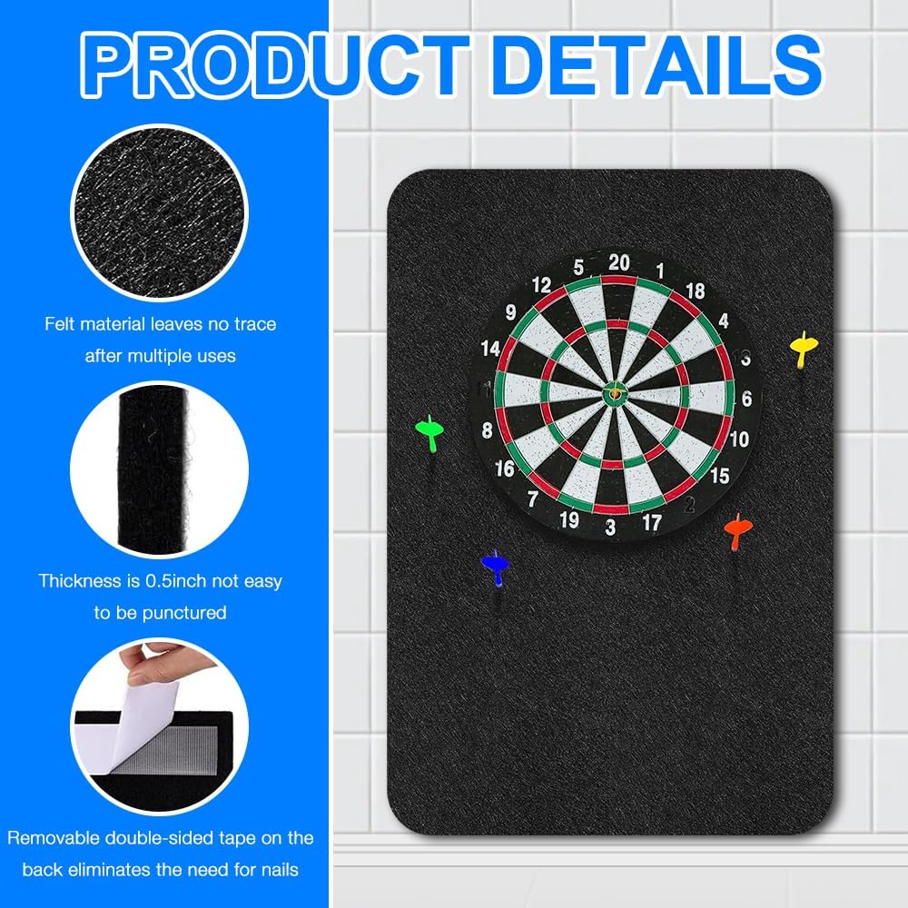 Dartboard Wandschutz, Selbstklebende Dartscheiben Umrandung, Dartboard-Rückseite- Gespleisster Rand