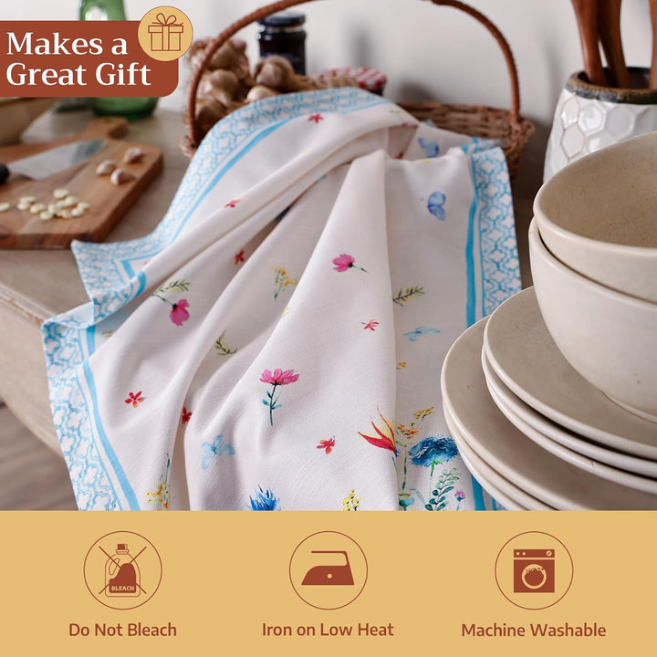 Maison d' Hermine Flower in The Field 100% Baumwolle Set von 3 Multi-Purpose Küchenhandtuch | Bar Ha