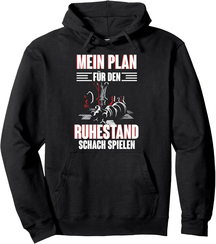Plan Für Ruhestand Schach Schachspieler Taktik Grossmeister Pullover Hoodie