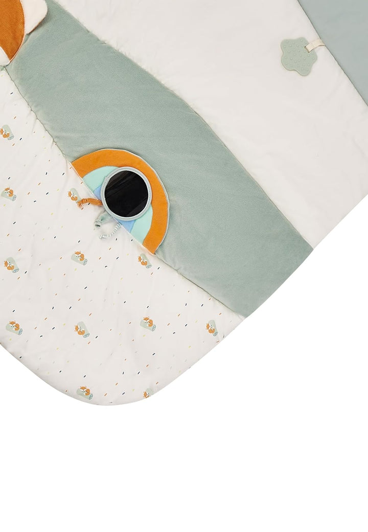 Sterntaler Spieldecke Fuchs Filou - 100x100cm - wattierte Baby Activity Decke mit Spiegelfolie, Quie