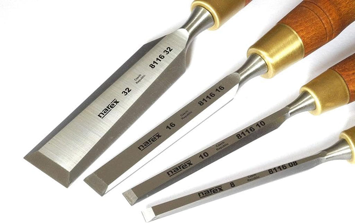 Stechbeitel Set 4 teilig (8/10/16/32 mm) in Premium Qualität