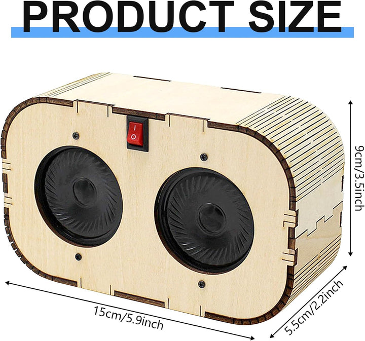 DIY Bluetooth Lautsprecher,Elektronik Baukasten,Lautsprecher Bausatz,Holz Experimente Wissenschaft f