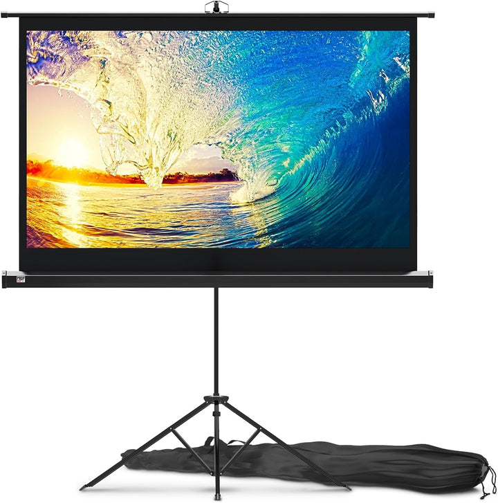 Beamer Leinwand mit Stativ 60 zoll – Projektor Leinwand für Indoor und Outdoor für Film und Büropräs
