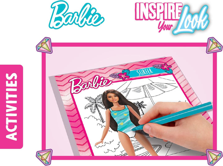 Lisciani - BARBIE - Skizzenbuch Inspiriert Deinen Look - BARBIE Modelle zum Anziehen - Kreatives Spi