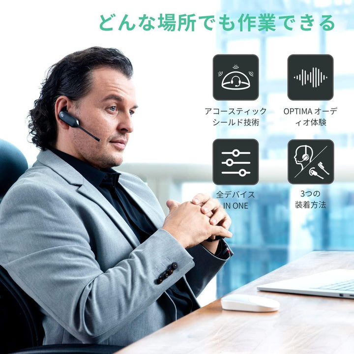 Yealink WH63 Convertible DECT Wireless Headset UC, schwarz WH63 UC, WH63 UC