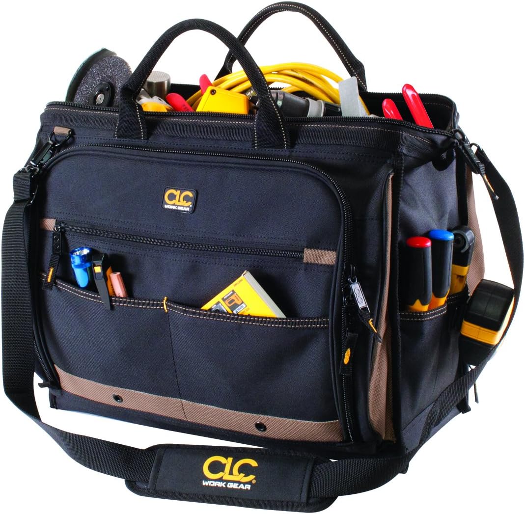 Custom LeatherCraft 1539 Werkzeugtasche mit 50 Fächern und Innentaschen Multi-Compartment 50 Pocket