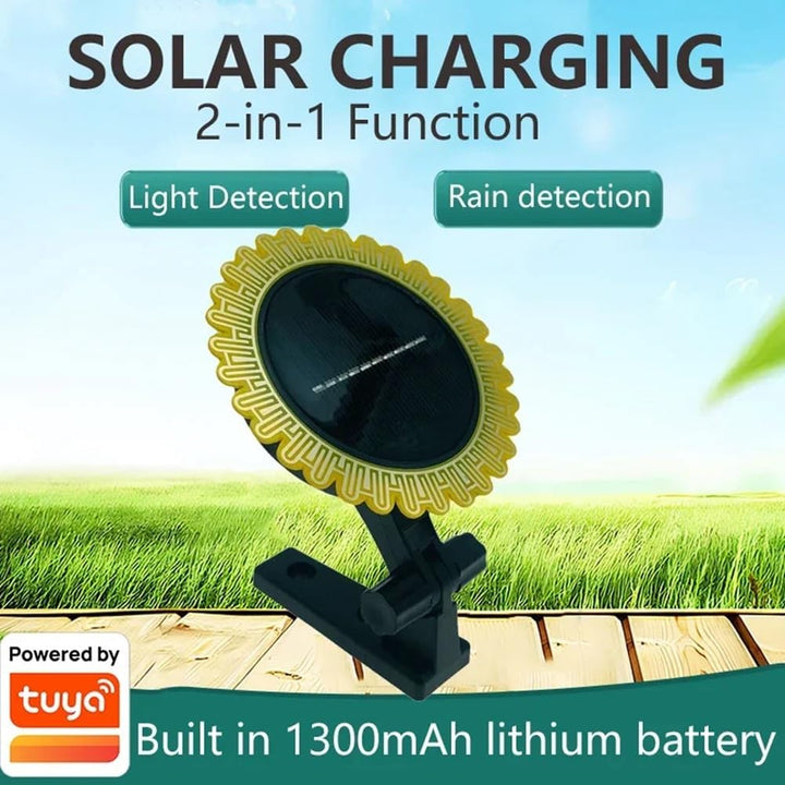 Tuya Smart Zigbee Regensensor mit Lichtdetektor, Solarbetrieben, IPX6 Wasserdichter Regensensor, Fer