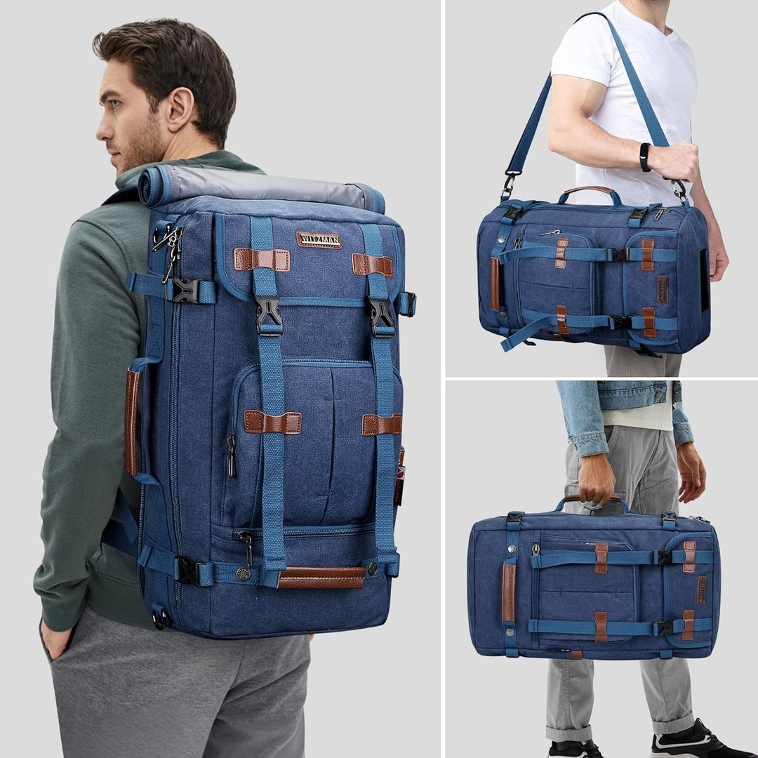 WITZMAN Reiserucksack Herren Gross Canvas Laptop Rucksack Convertible Reisetasche Rucksack Herren Fi