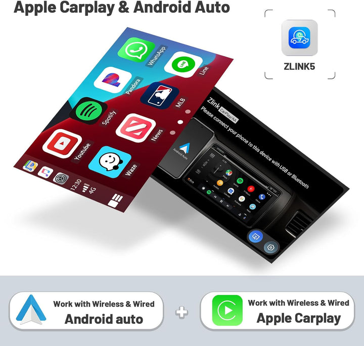 2+64GB DAB/DAB+ Autoradio für VW Golf 5 6 Polo Passat Skoda mit Wireless Apple Carplay Android Auto,