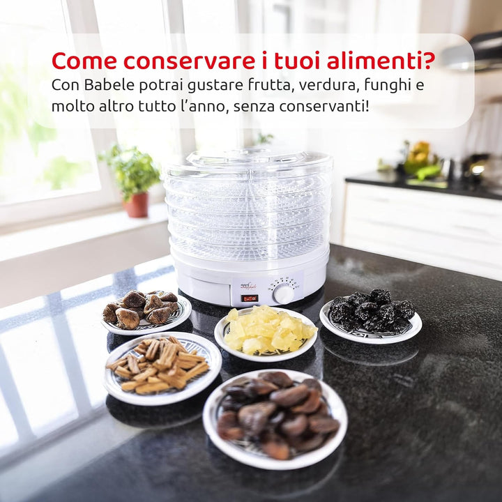 Melchioni family 4823800 Babele MELCHIONI Elektrotrockner 5 Regale 250w Haushaltsgeräte, Plastik, We