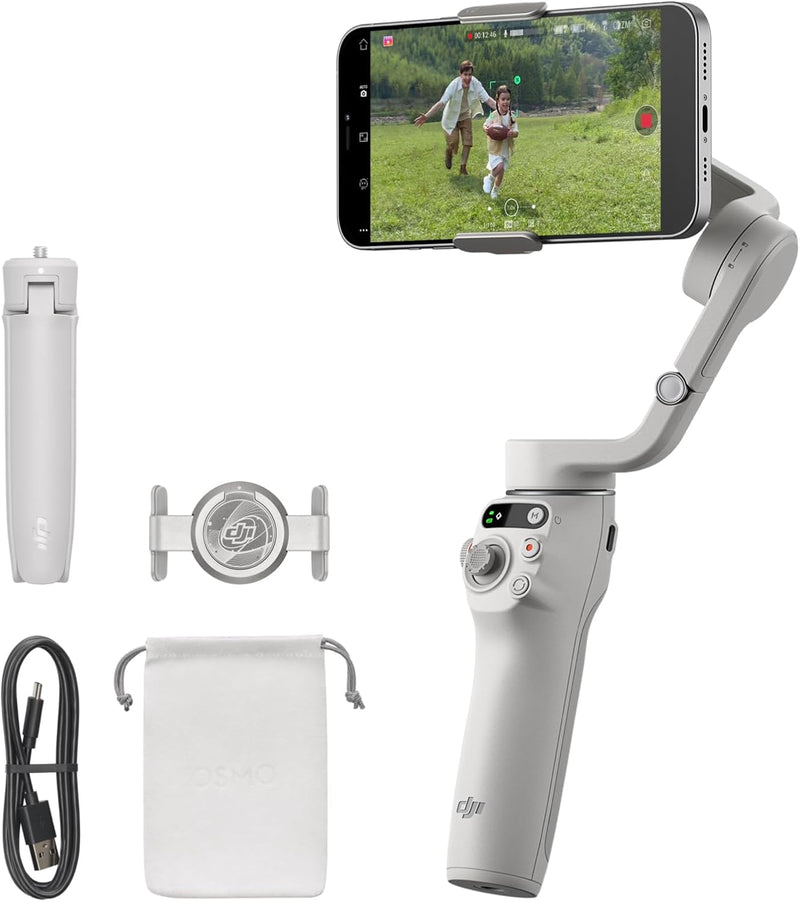 DJI Osmo Mobile 6, 3-Achsen-Handy-Gimbal, Objektverfolgung, integrierter Verlängerungsstab, tragbar