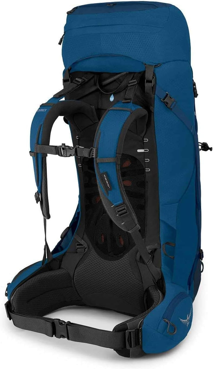 Osprey Aether 55 Trekkingrucksack für Männer Deep Water Blue S-M, Deep Water Blue S-M