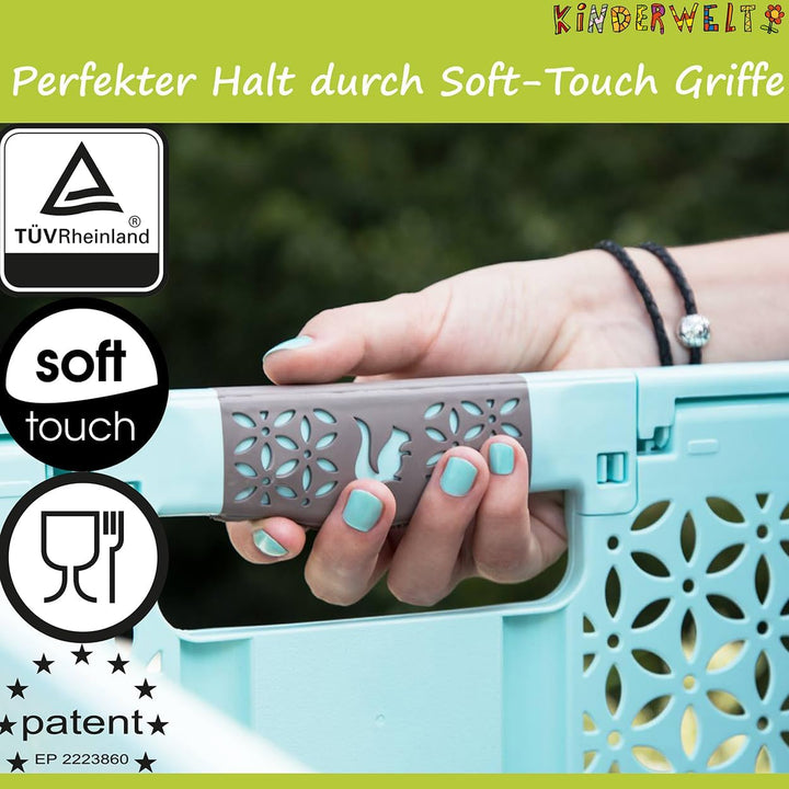 KiNDERWELT Robuste Profi - Klappbox 45 L bis 50 kg - Faltbox, Kiste, Korb zur Aufbewahrung, Transpor