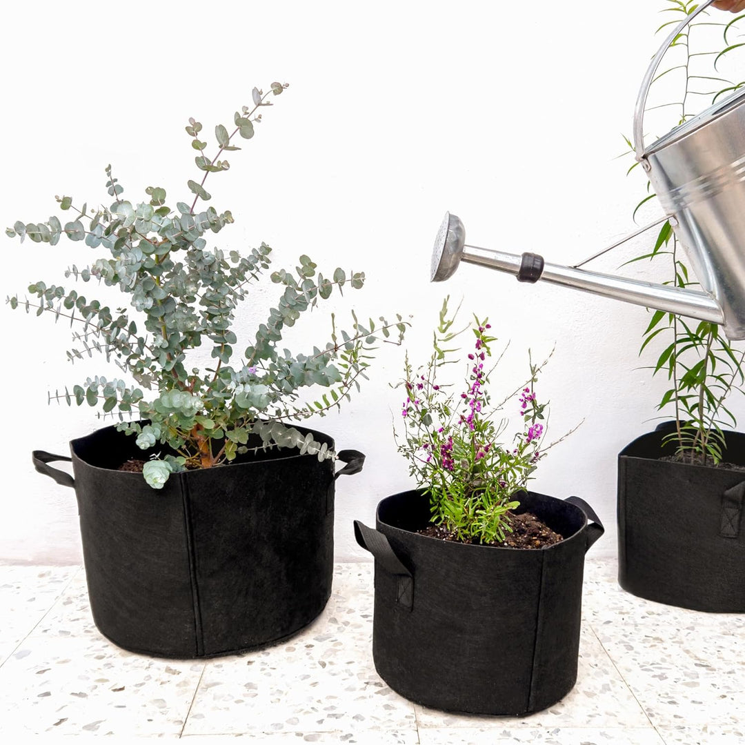 INTIRILIFE 5X Vlies Pflanzsack in 113 Liter - 30 Gallon - 60 x 40 cm – Pflanzen Übertopf aus Vliesst