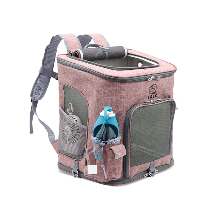 PETCUTE Hunderucksack,Faltbarer Katzenrucksack für Katzen und Hunde mit Abnehmbare Matte,Atmungsakti