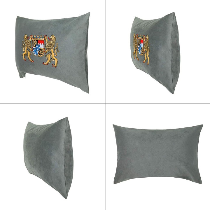 EXPRESS-STICKEREI Bayern Wappen Kissen mit Bezug & Spruch | Adler Wappen Deutschland Dekokissen mit