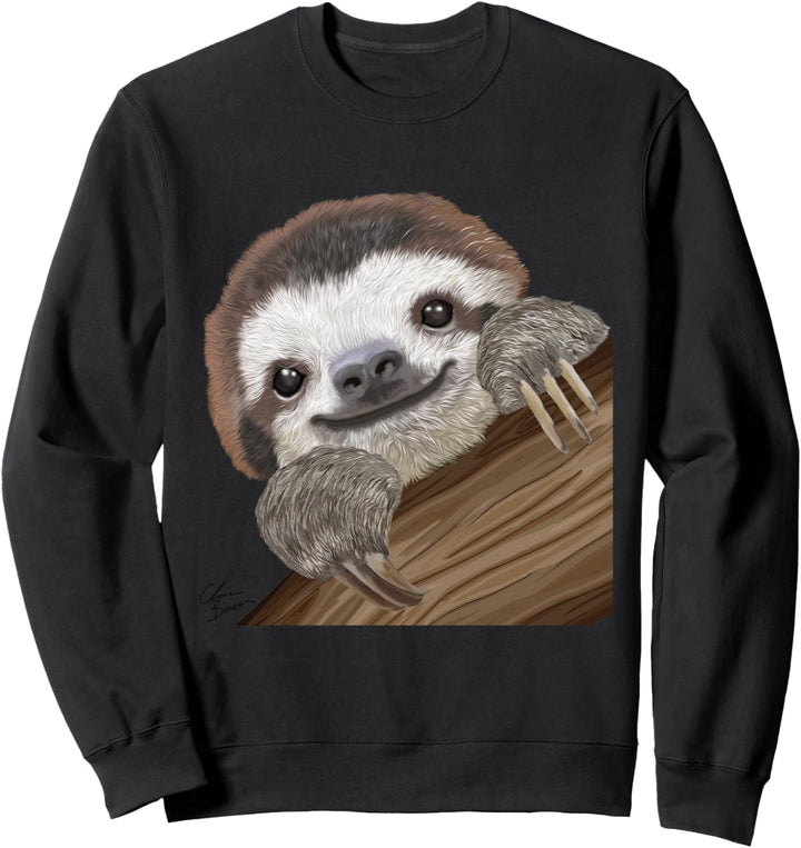 Faultier Rot Wildtiere Liebe Tier Nase Wohlfahrt Tag Kinder Erwachsene Sweatshirt