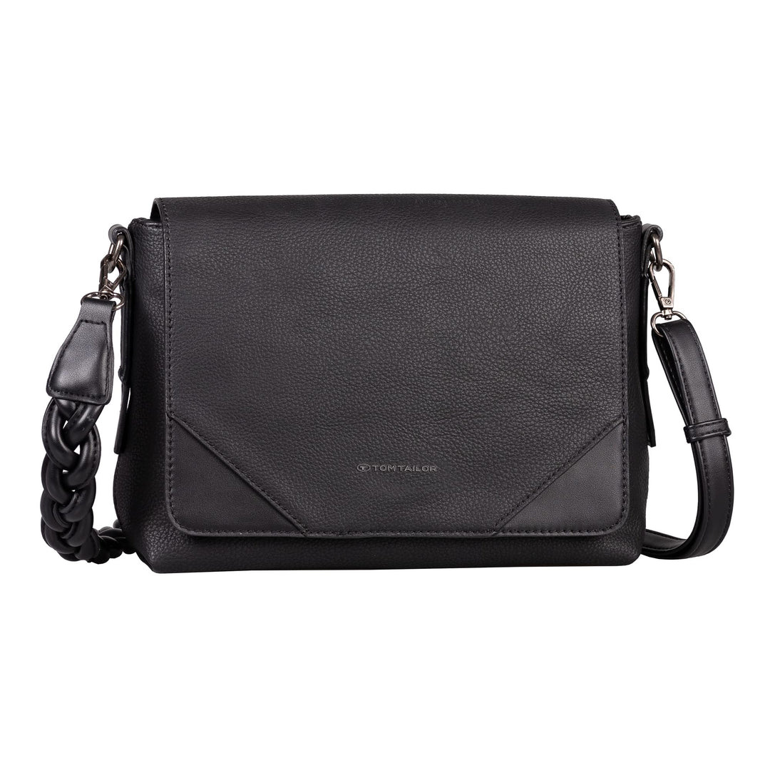 TOM TAILOR Damen Bags Wendy Umhängetasche Umschlagtasche Mittelgross Cognac Braun Schwarz, Schwarz