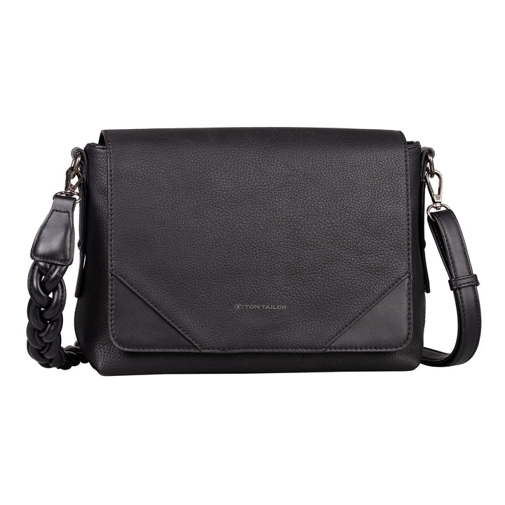 TOM TAILOR Damen Bags Wendy Umhängetasche Umschlagtasche Mittelgross Cognac Braun Schwarz, Schwarz