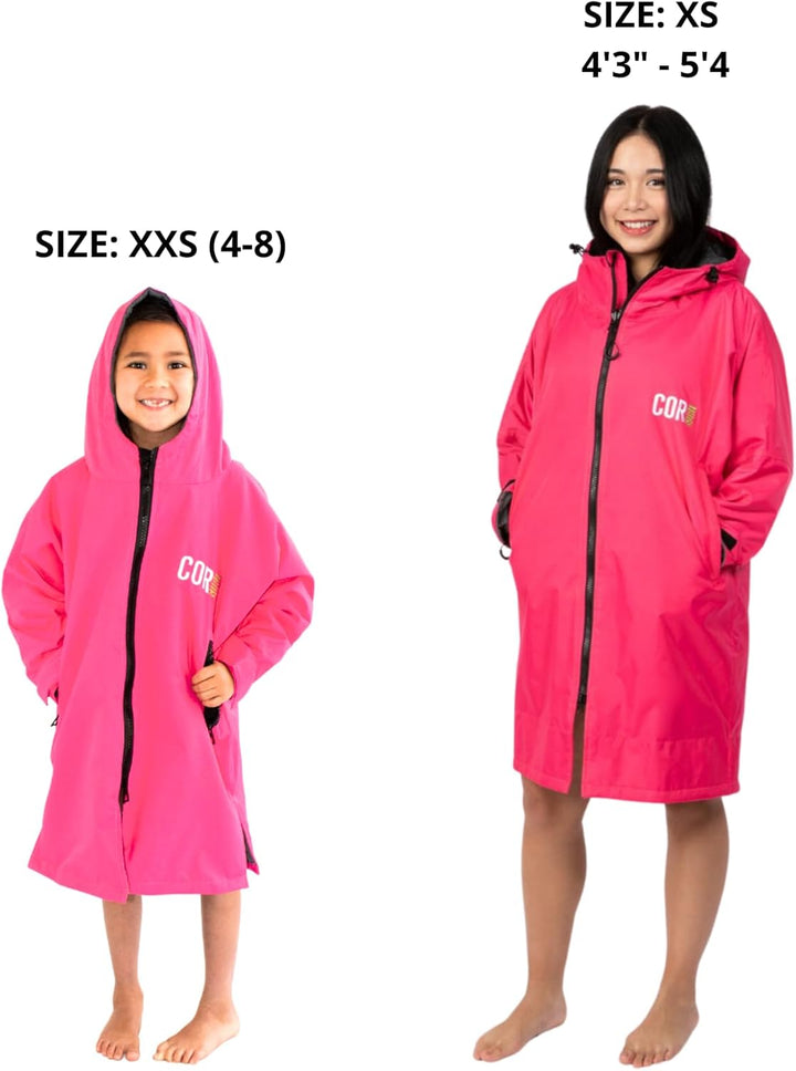 COR Surf Schwimm-Parka, schwere, warme Surfjacke für Herren, Damen, grosse Kinder, wasserabweisendes