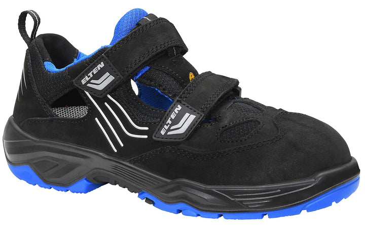 ELTEN Herren Elten Veiligheidsschoenen S1, heren, sportief, licht, zwart/blauw, stalen neu Sicherhei