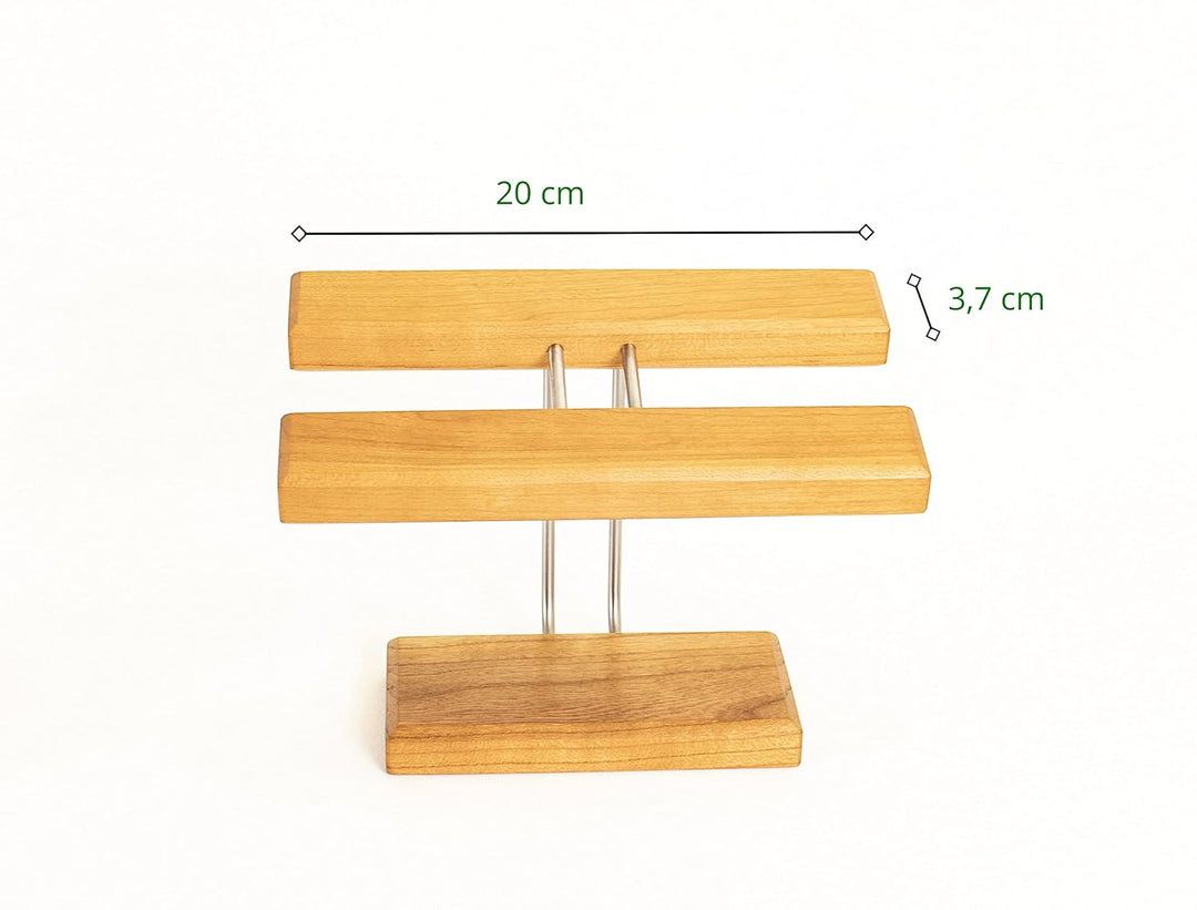 Uhrenhalter Uhrenständer Uhrhalter Ringablage Armbandhalter Kirschbaumholz Made in Germany (20cm Bre