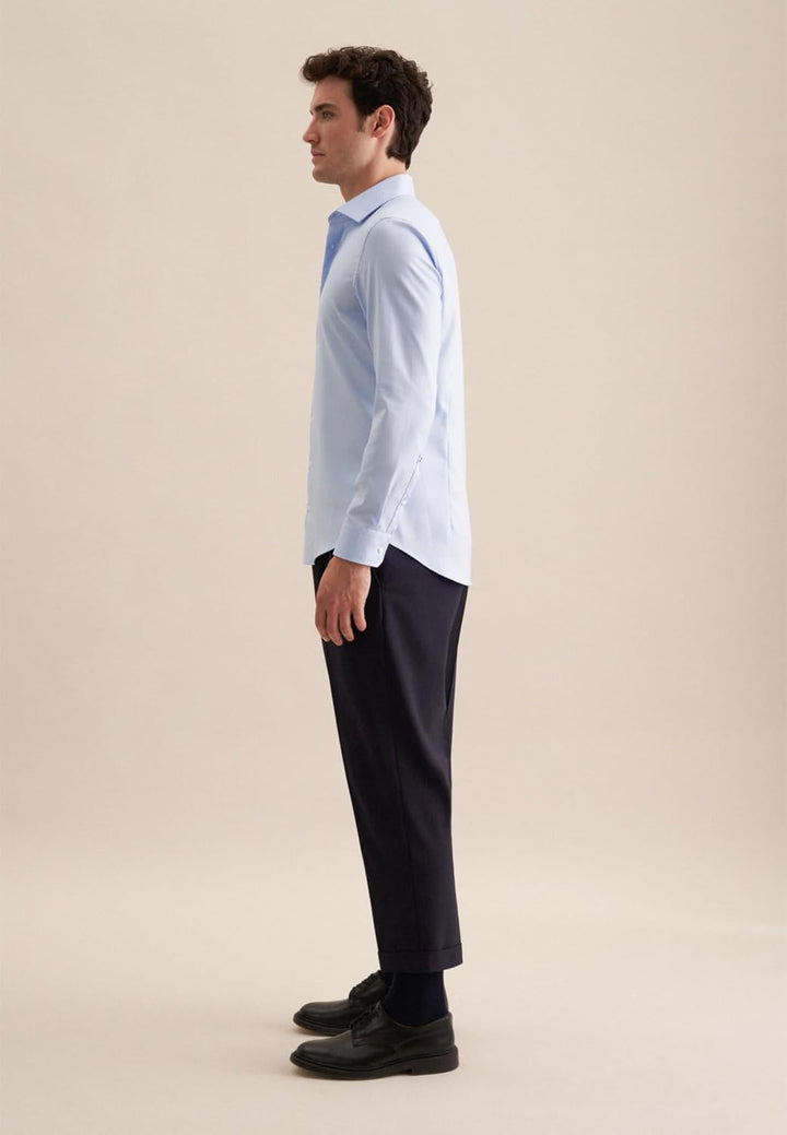 Seidensticker Herren Men Slim Longsleeve Cotton Hemd (1er Pack) 36 Blau(653690), 36 Blau(653690)