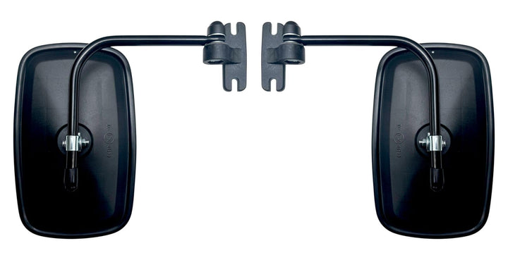 MelTruck® 2x Aussenspiegel Seitenspiegel 232x145 mm ø10 mm E20 und Spiegelhalter für Bagger Traktor