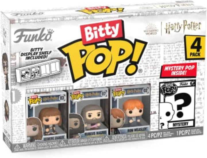 Funko Bitty Pop! Harry Potter - Hermione Granger™, Rubeus Hagrid™, Ron Weasley™ und eine Überraschun