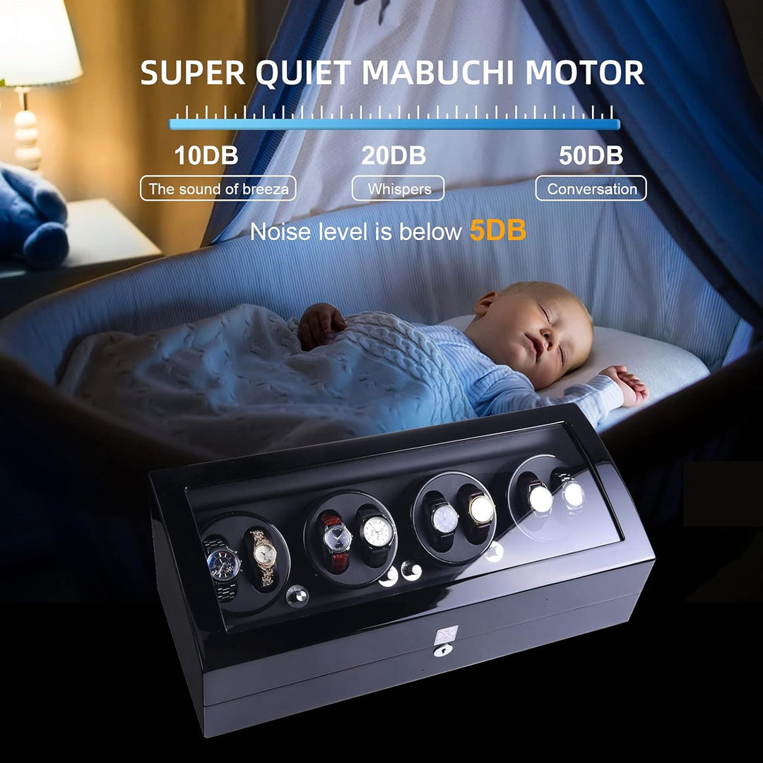 XTELARY Luxus Automatische Uhrenbeweger für 8+9 Uhren