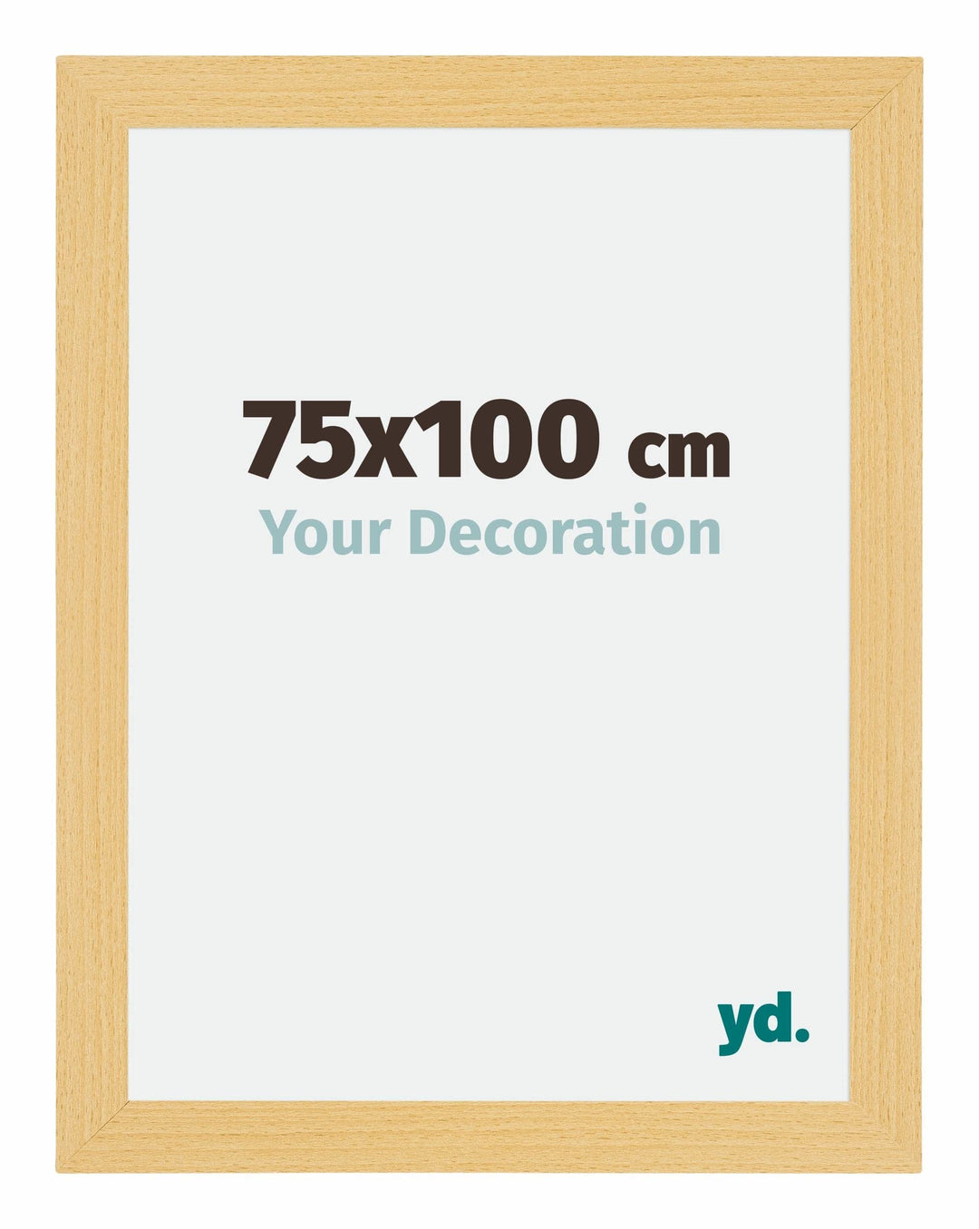 yd. Your Decoration - Bilderrahmen 75x100 cm - Buche Dekor - Bilderrahmen aus MDF mit Acrylglas - An